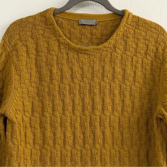 COS Mustard Yellow Crew Neck Sweater - Picture 3 of 8